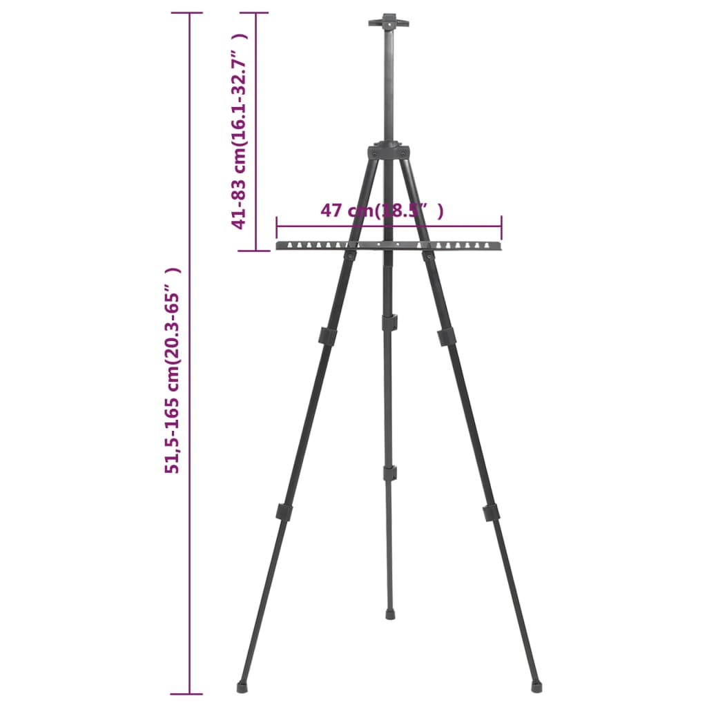 Adjustable Display Easel Black Metal - Upclimb Ltd