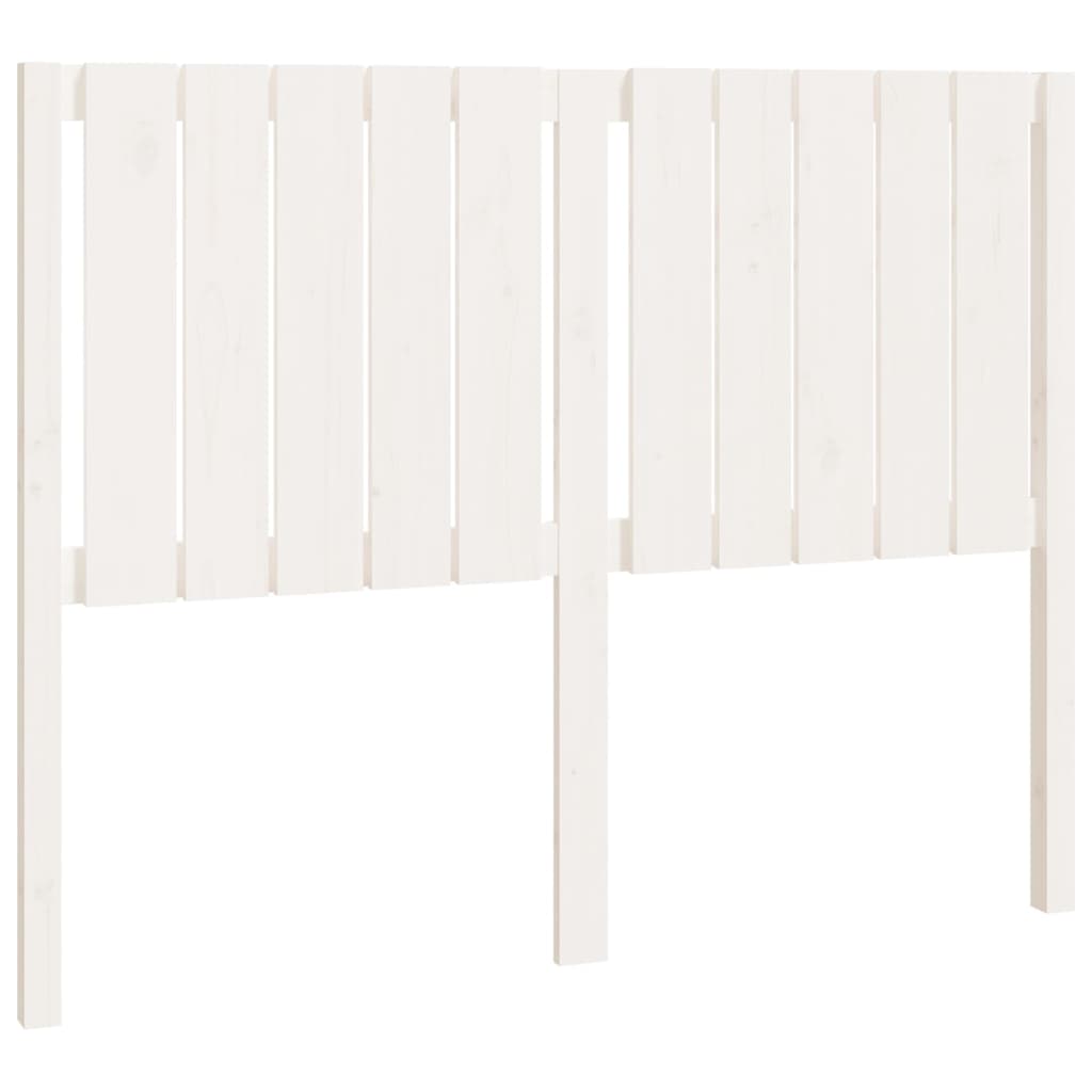 vidaXL Bed Headboard White 125.5x4x100 cm Solid Wood Pine