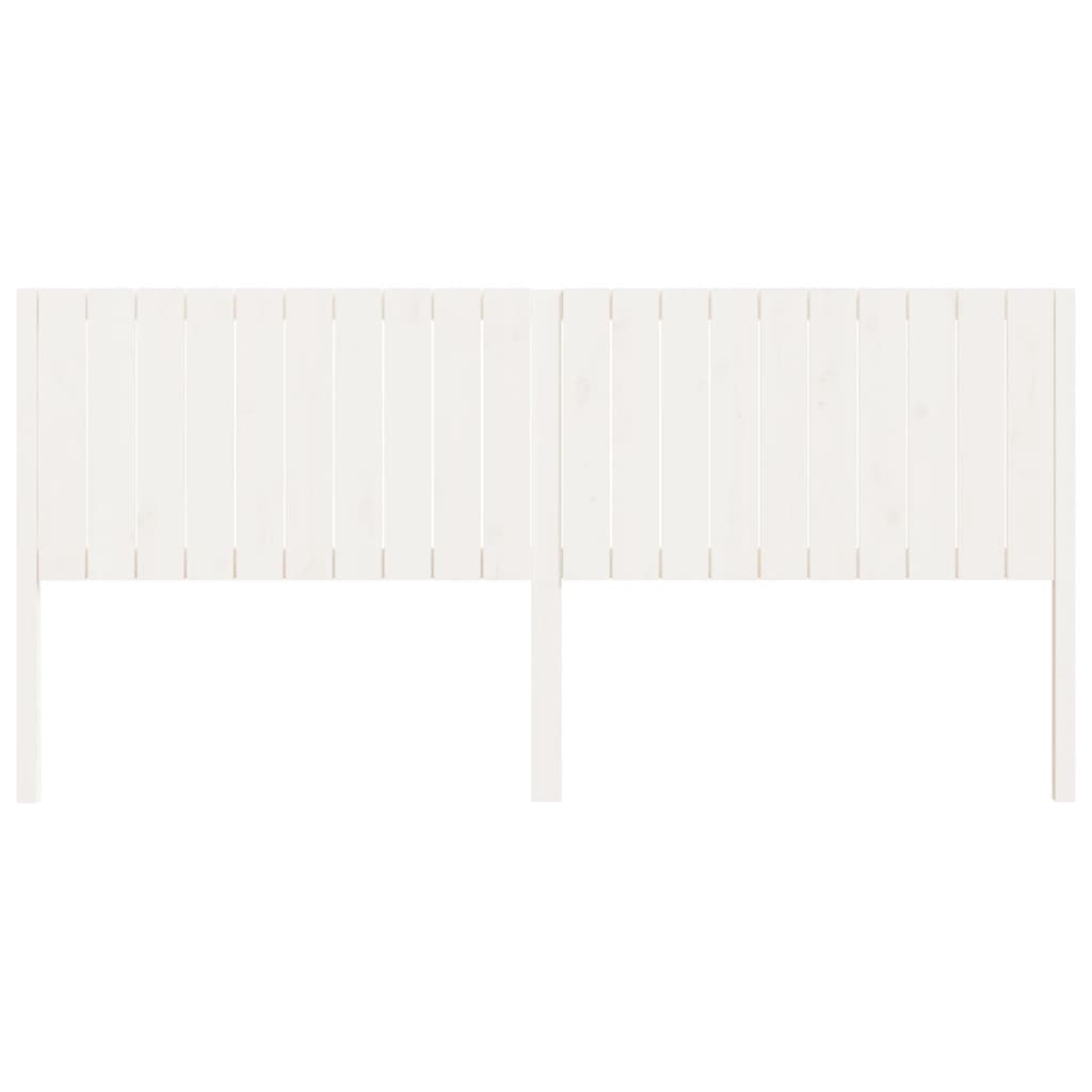 Tête de lit Blanc 205,5x4x100 cm Bois Massif Pin