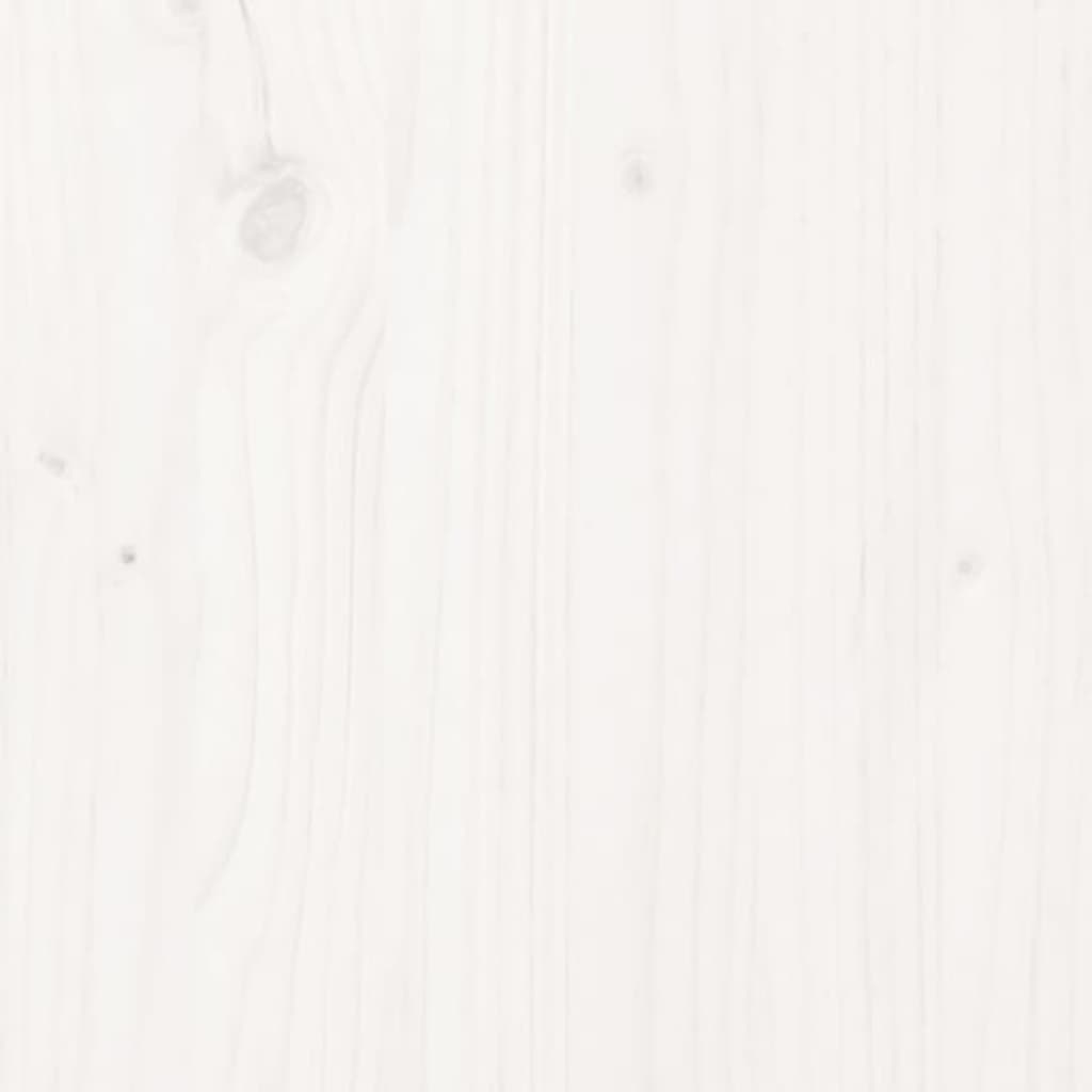 Bedhoofdbord wit 205,5x4x100 cm massief grenenhout