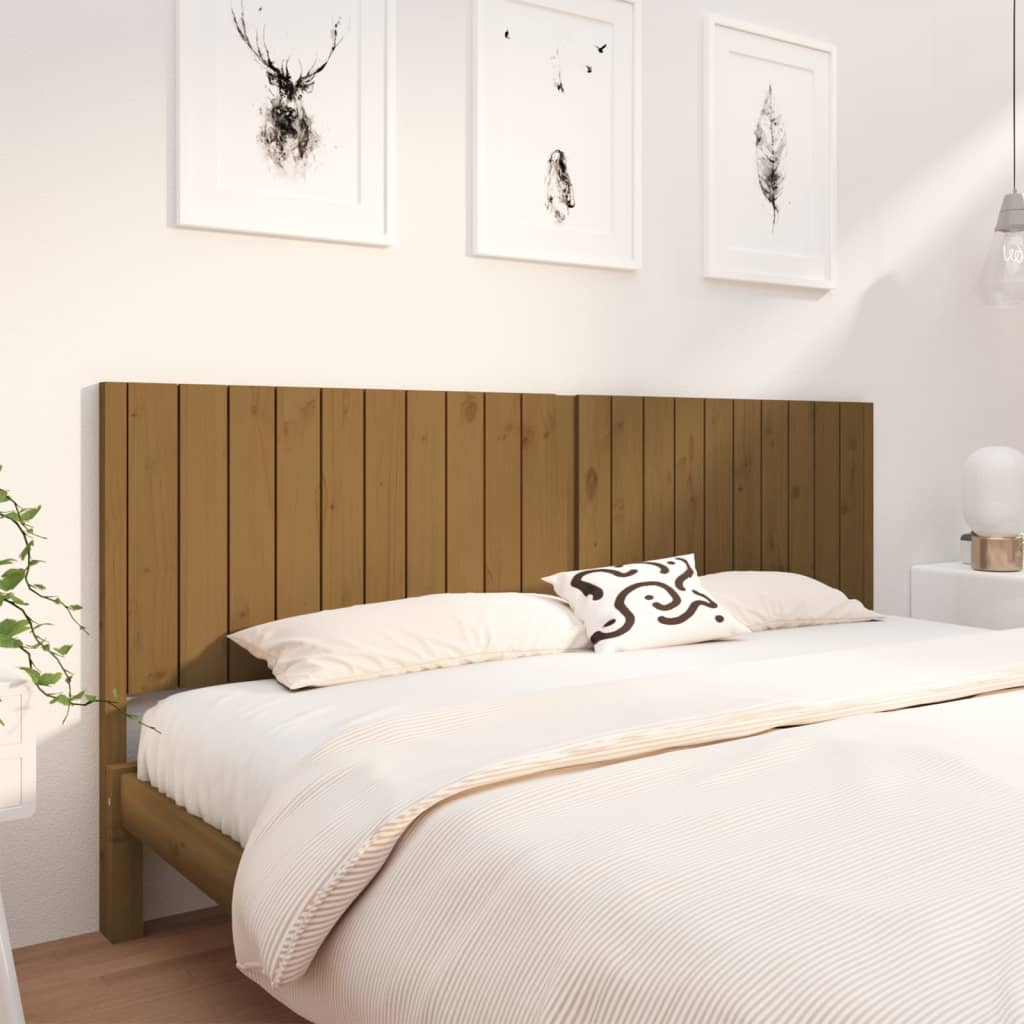Bed Hoofdbord Honey Brown 205,5x4x100 cm massief grenenhout