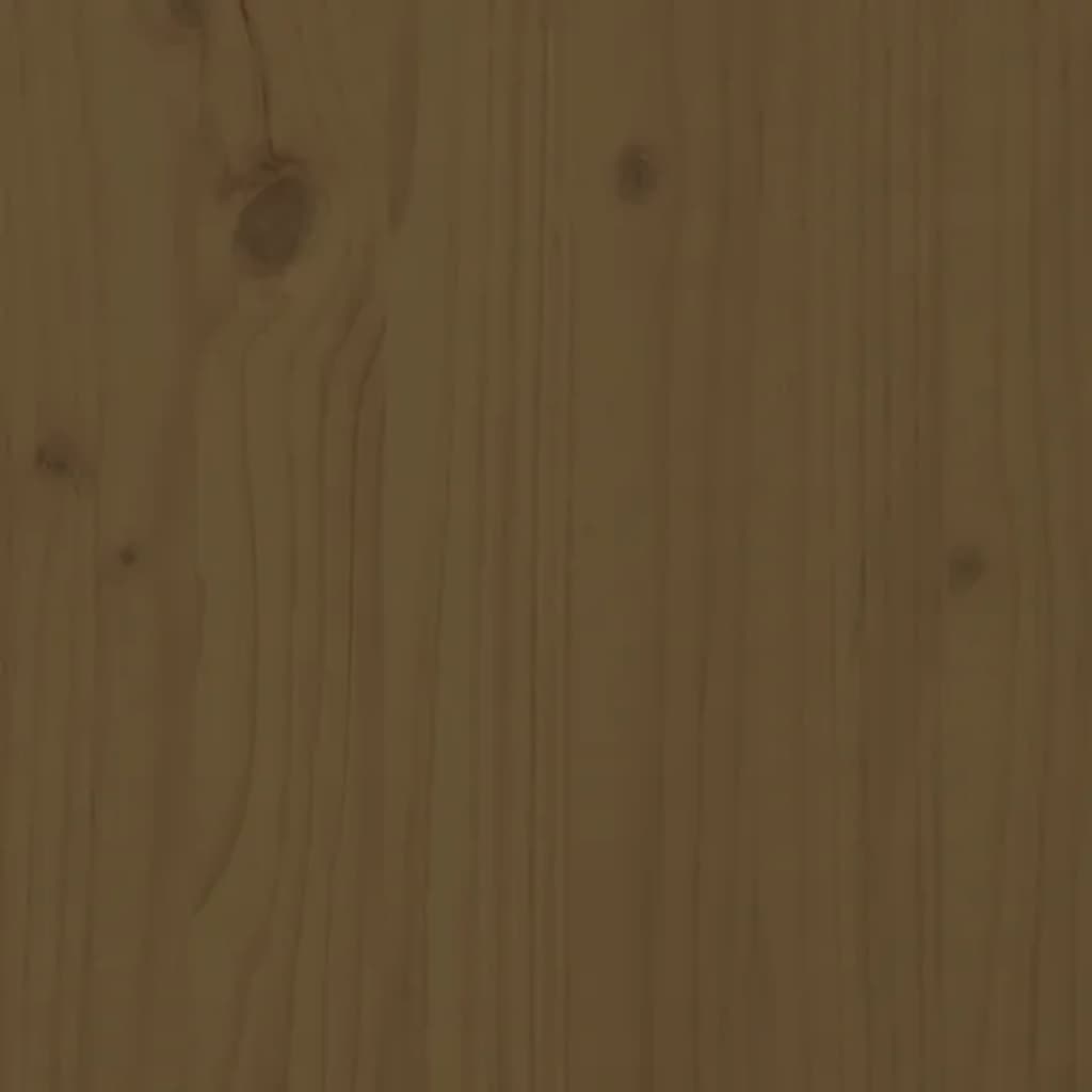 Bedhoofdbord honingbruin 145,5x4x100 cm massief grenenhout