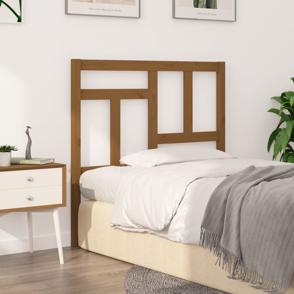 vidaXL Bed Headboard Honey Brown 105.5x4x100 cm Solid Wood Pine