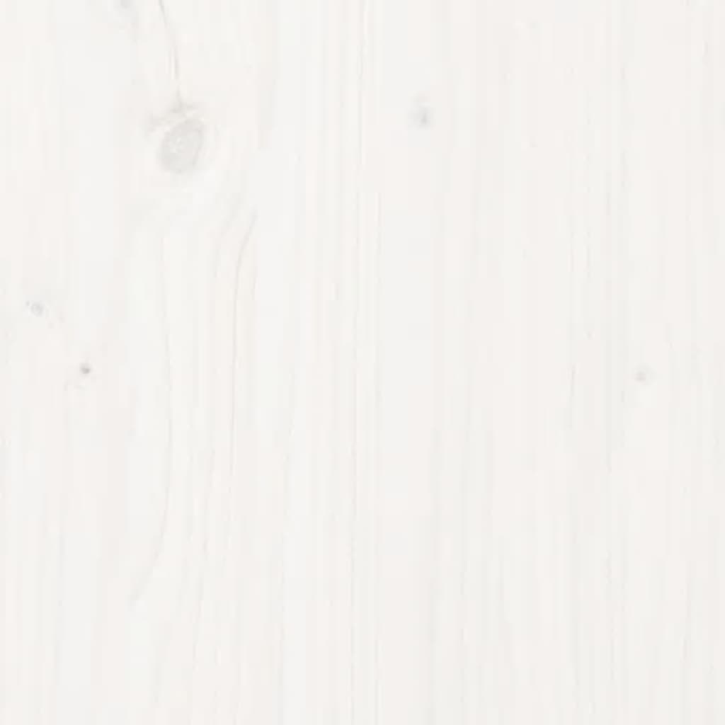 Tête de lit Blanc 93,5x3x81 cm Bois Massif Pin