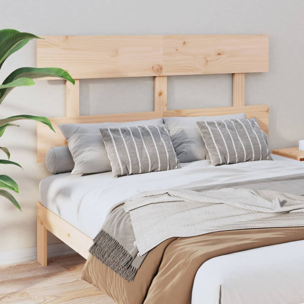 vidaXL Bed Headboard 124x3x81 cm Solid Wood Pine
