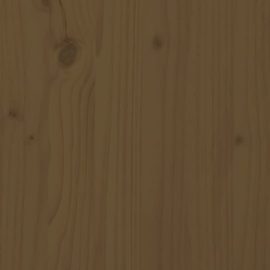 Bedhoofdbord honingbruin 144x3x81 cm massief grenenhout