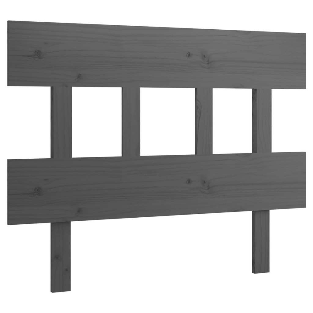 Bedhoofdbord grijs 78,5x3x81 cm massief grenenhout