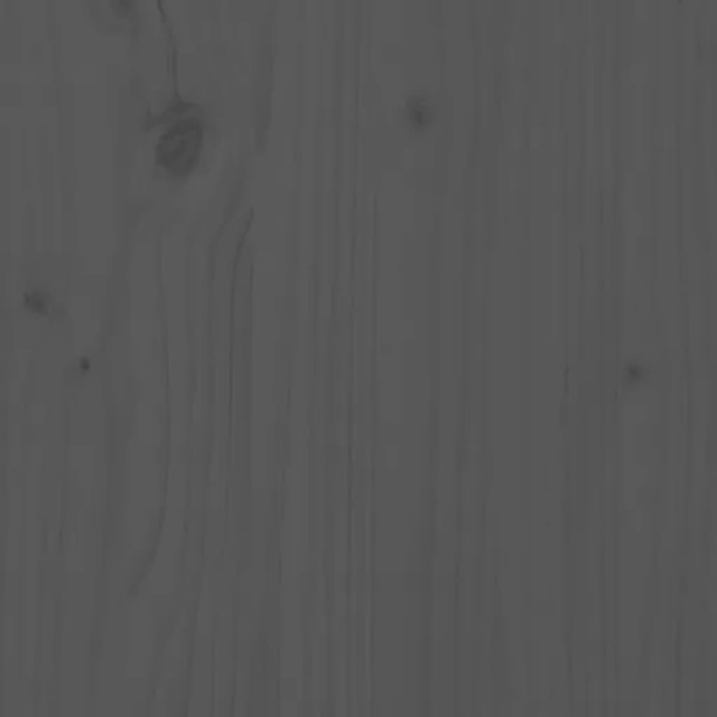 Bedhoofdbord grijs 93,5x3x81 cm massief grenenhout