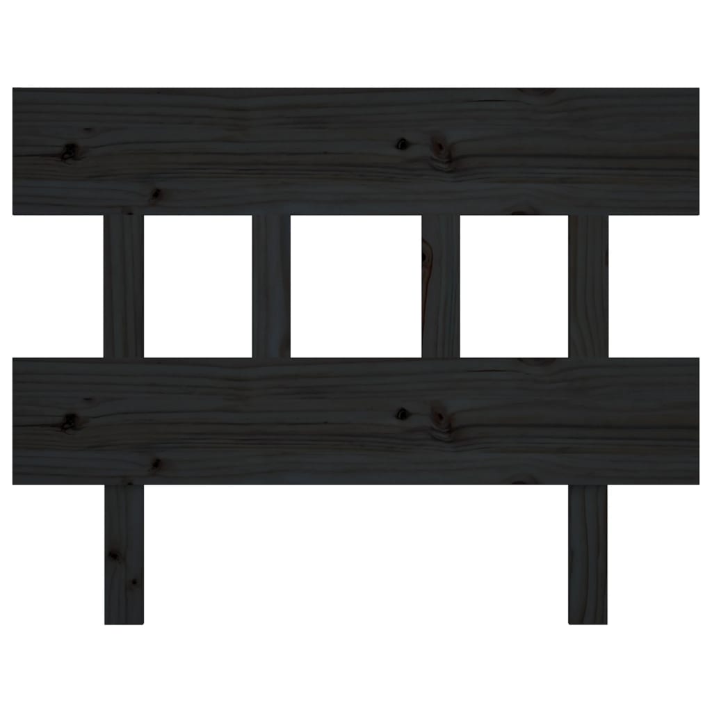 vidaXL Bed Headboard Black 93.5x3x81 cm Solid Wood Pine