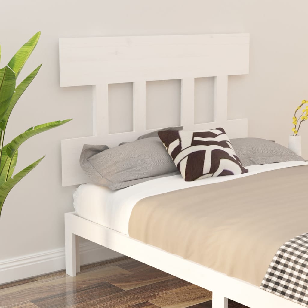 vidaXL Bed Headboard White 103.5x3x81 cm Solid Wood Pine
