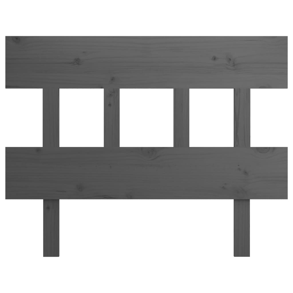 Bedhoofdbord grijs 103,5x3x81 cm massief grenenhout