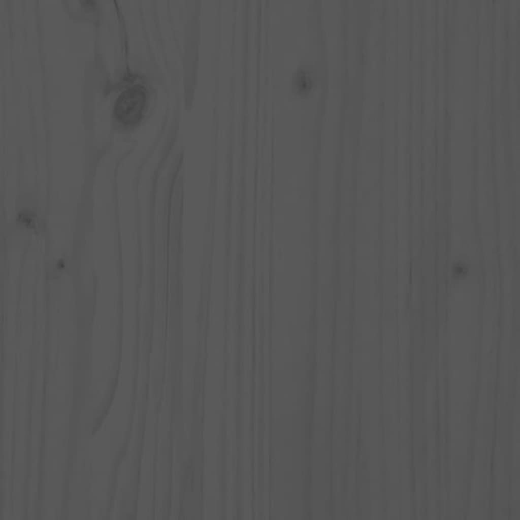 Bedhoofdbord grijs 153,5x3x81 cm massief grenenhout