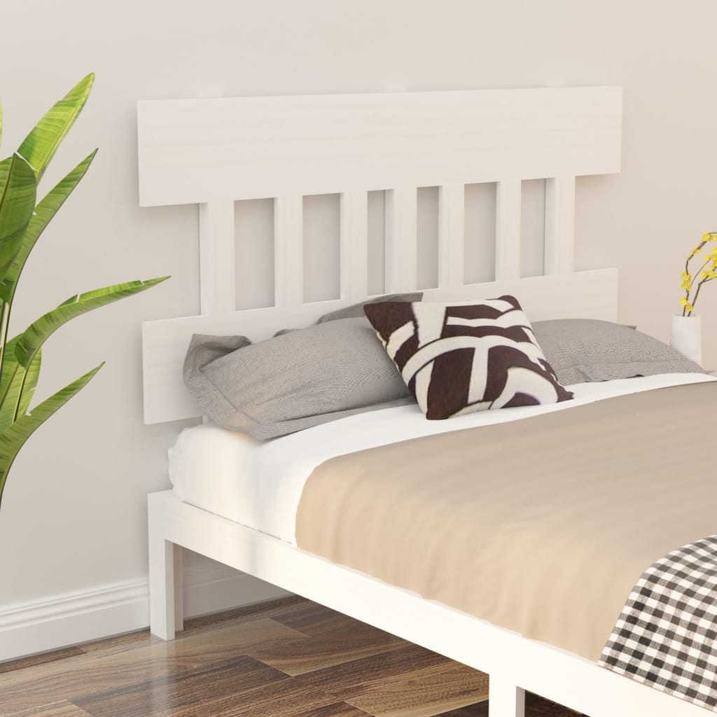 vidaXL Bed Headboard White 163.5x3x81 cm Solid Wood Pine
