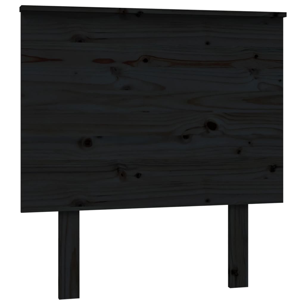 Bedhoofdeinde zwart 79x6x82,5 cm massief grenenhout