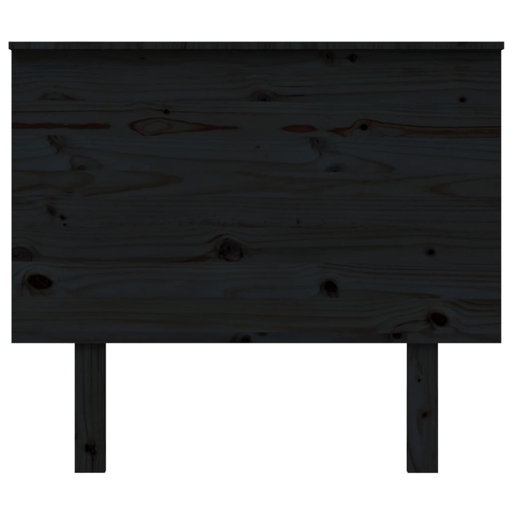 Tête de Lit Noir 94x6x82,5 cm Bois Massif Pin