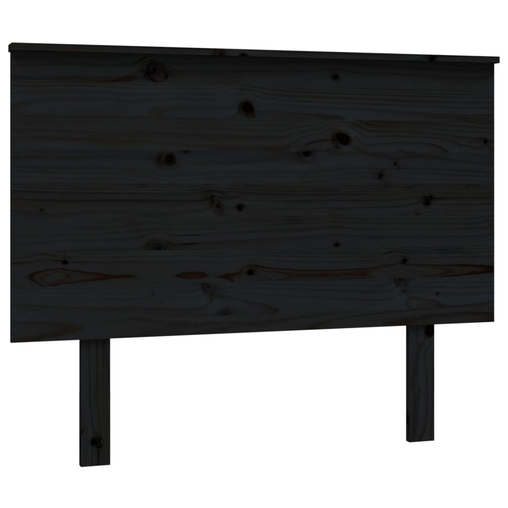 Bedhoofdeinde zwart 104x6x82,5 cm massief grenenhout