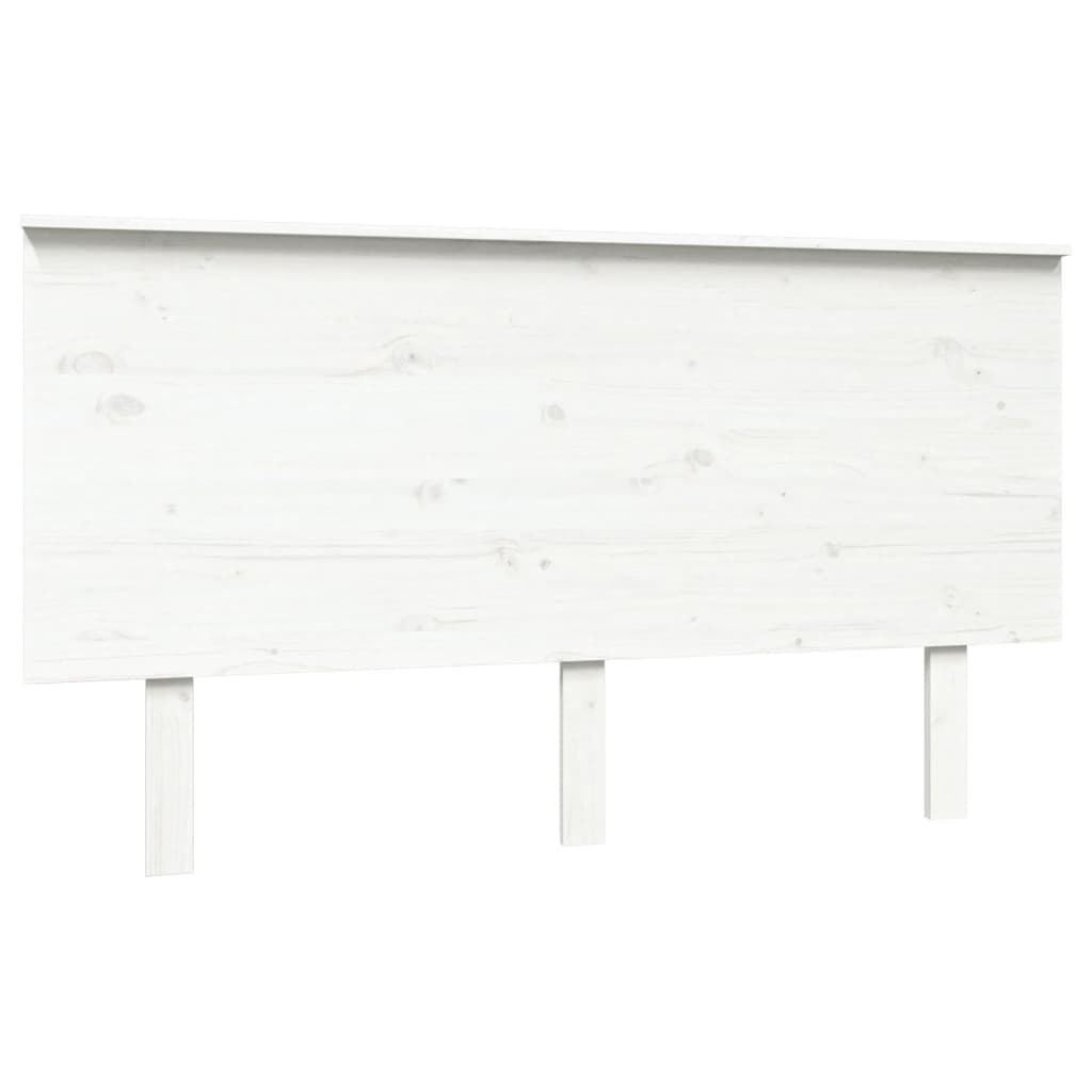 Bedhoofdbord wit 144x6x82,5 cm massief grenenhout