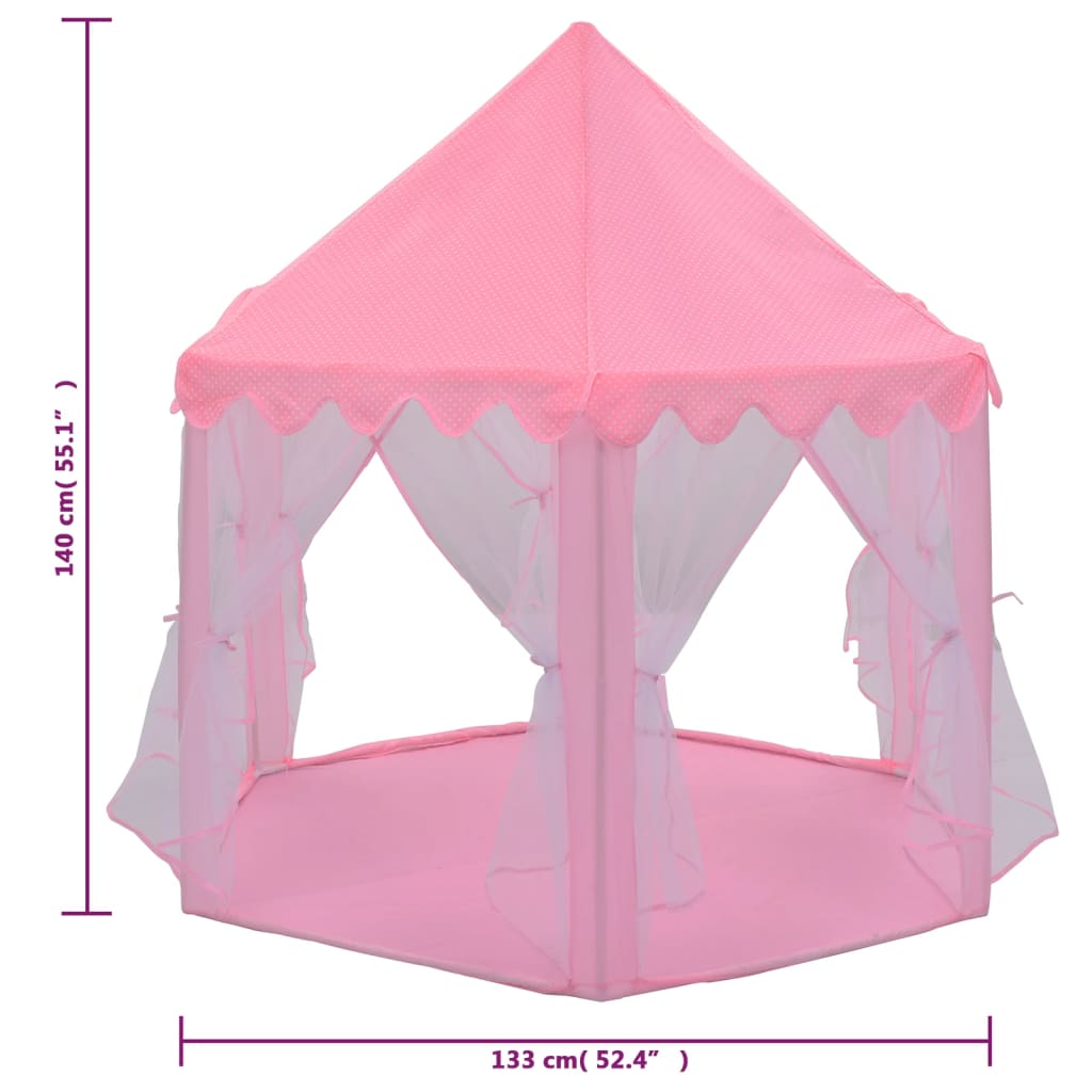 Tente de jeu Princess avec 250 balles Rose 133x140 cm