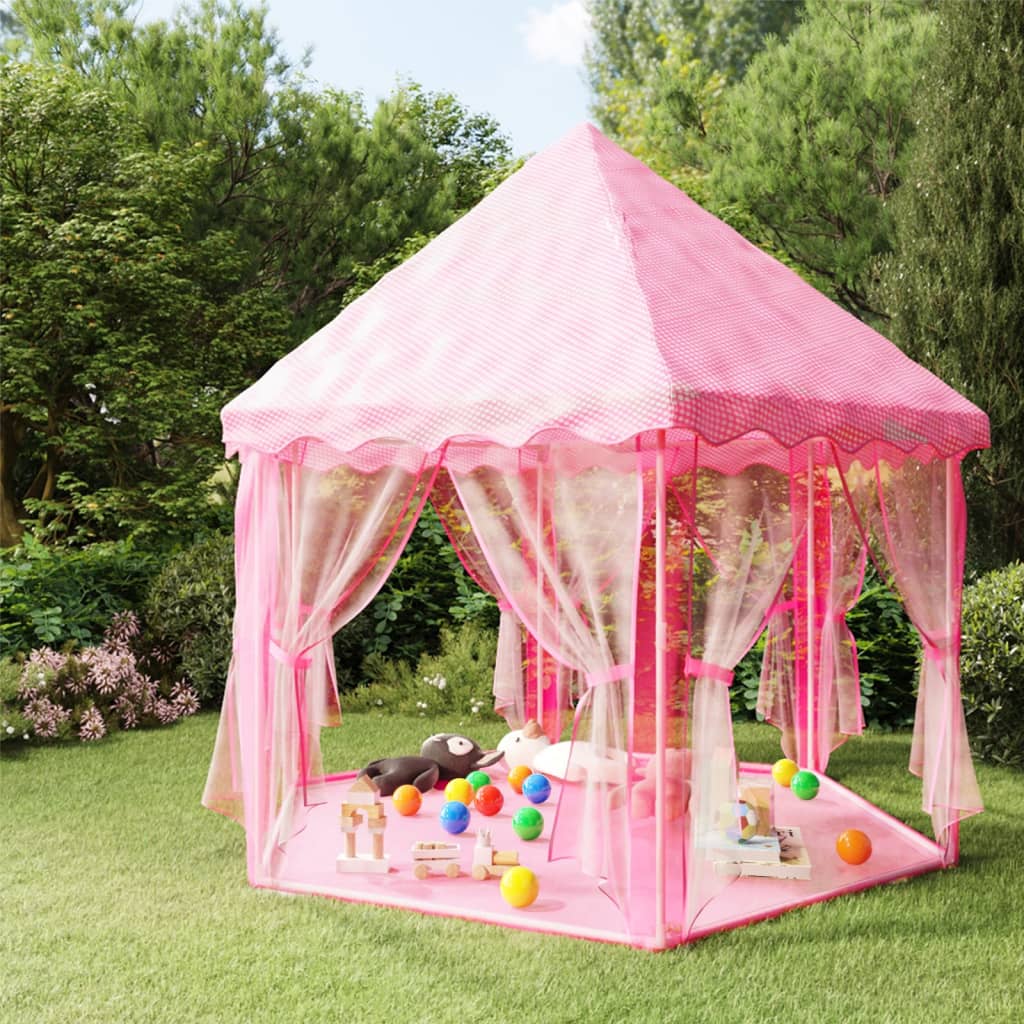 Tente de jeu Princess avec 250 balles Rose 133x140 cm