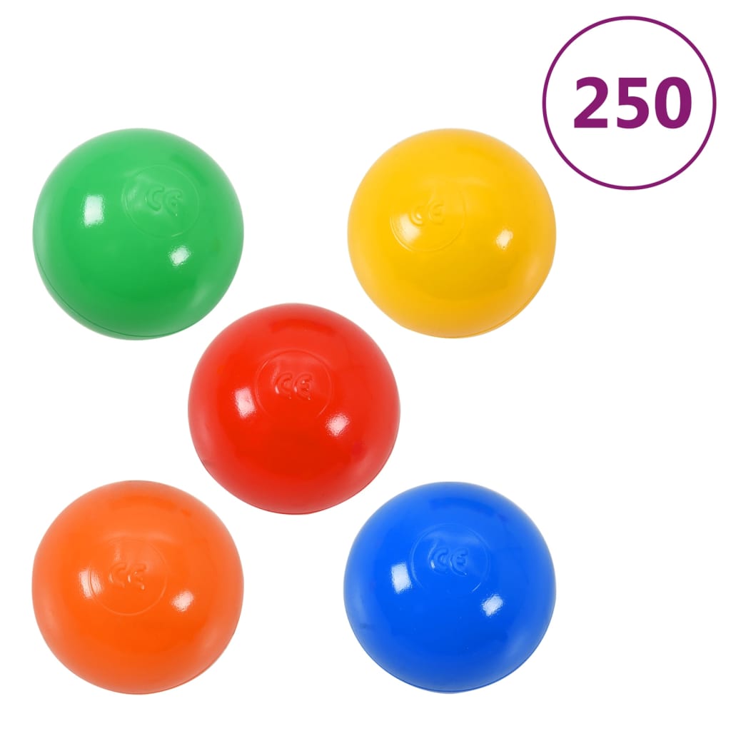 Tente de jeu pour enfants avec 250 balles Multicolore 255x80x100 cm