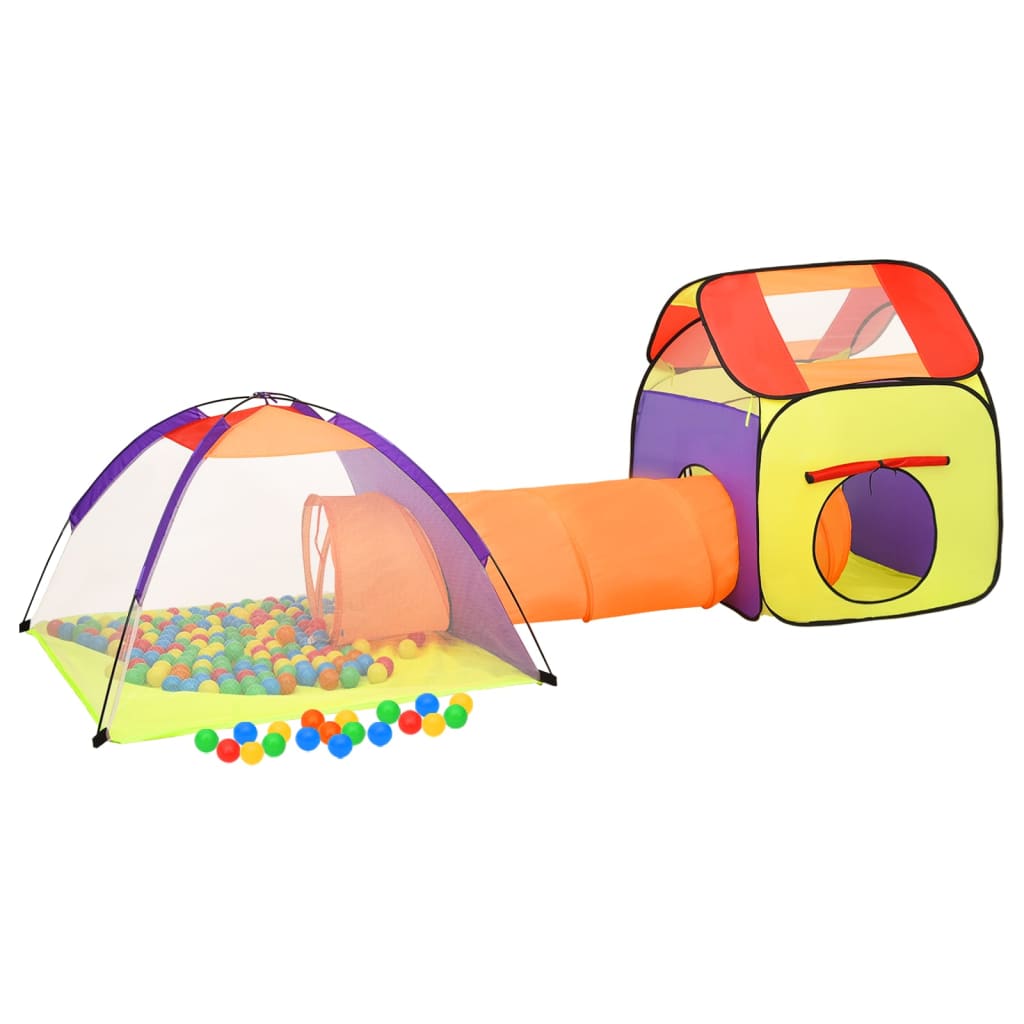 Tente de jeu pour enfants avec 250 balles Multicolore 338x123x111 cm