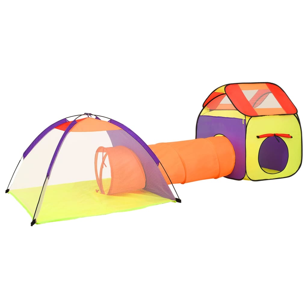 Tente de jeu pour enfants avec 250 balles Multicolore 338x123x111 cm