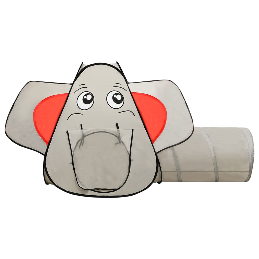 Tente de jeu pour enfants Elephant avec 250 balles Gris 174x86x101 cm