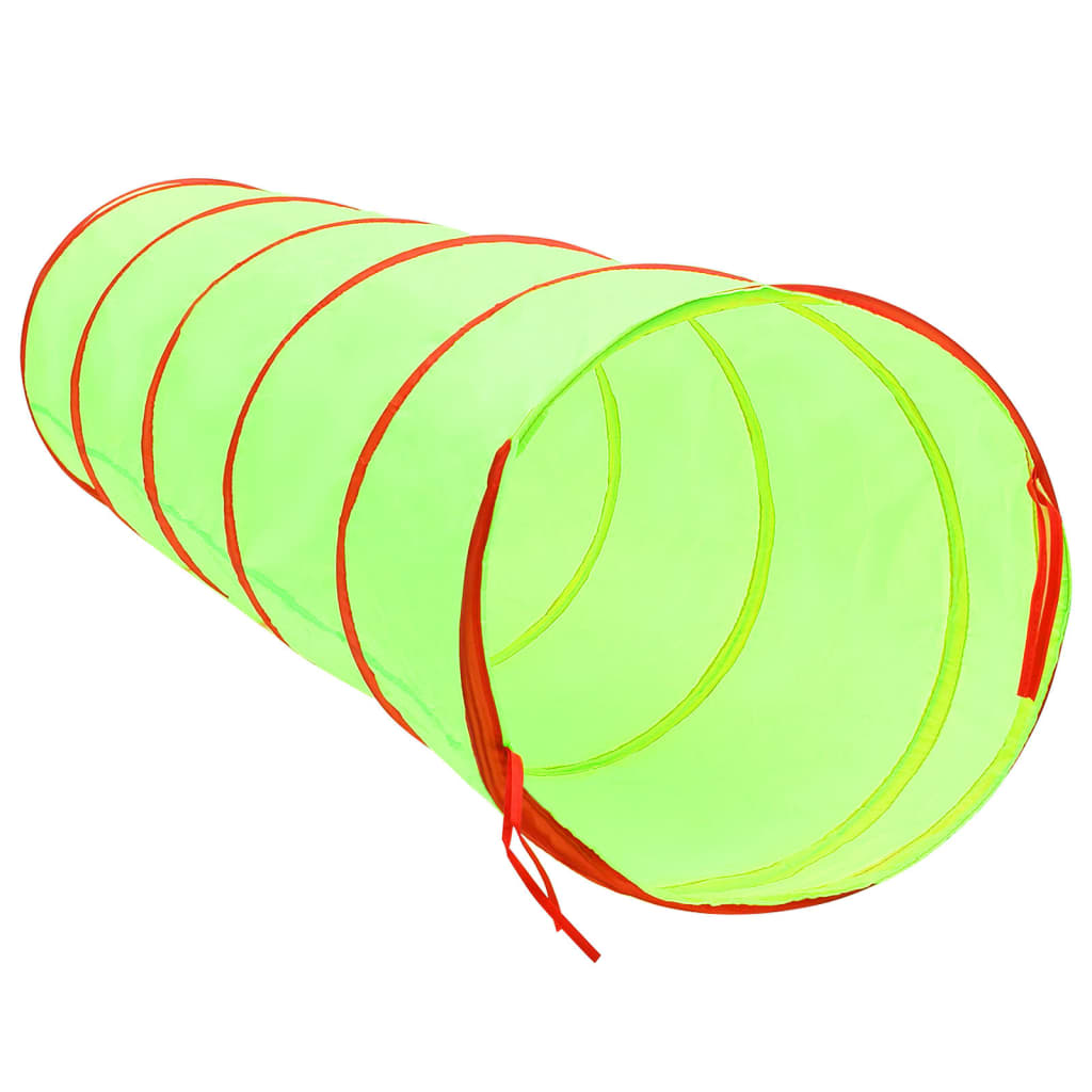 Tunnel de jeu pour enfants avec 250 balles Vert 175 cm Polyester