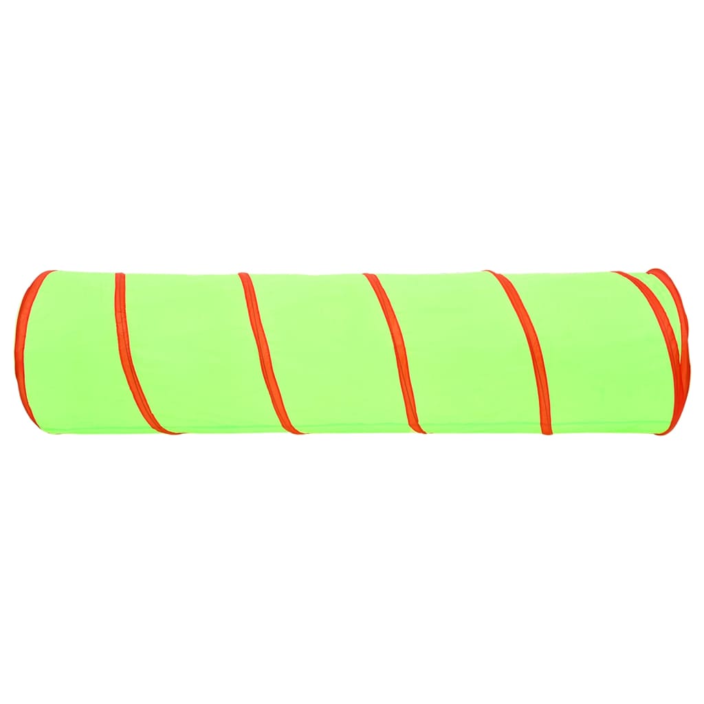 Tunnel de jeu pour enfants avec 250 balles Vert 175 cm Polyester