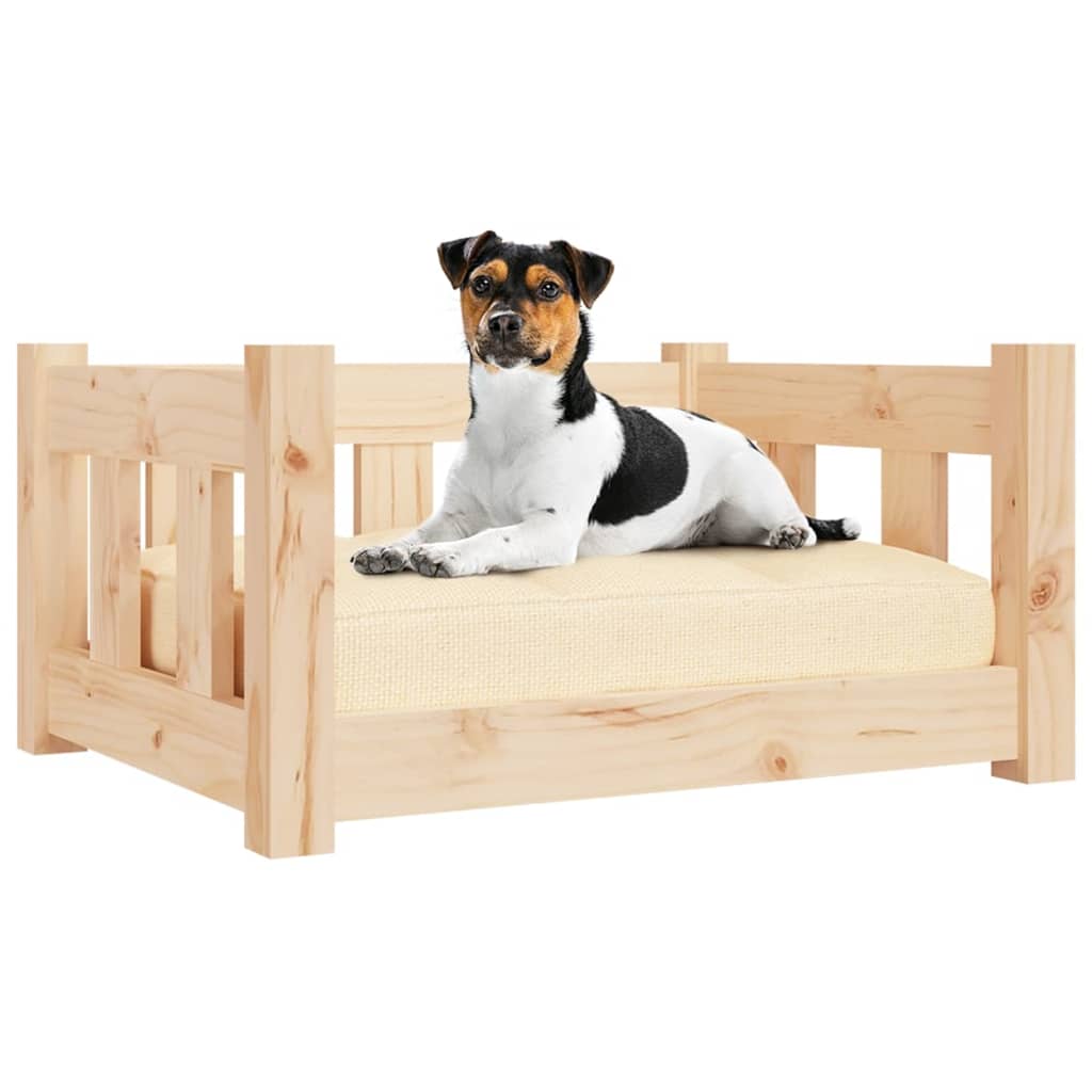 vidaXL Dog Bed 55.5x45.5x28 cm Solid Wood Pine