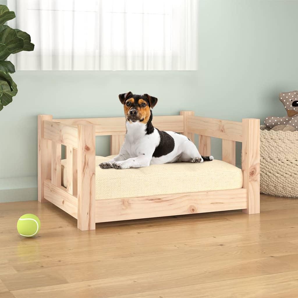 vidaXL Dog Bed 55.5x45.5x28 cm Solid Wood Pine