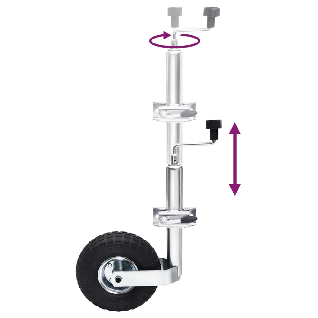 vidaXL Jockey Wheel for Trailer with Split Clamp 48 mm Galvanised Steel