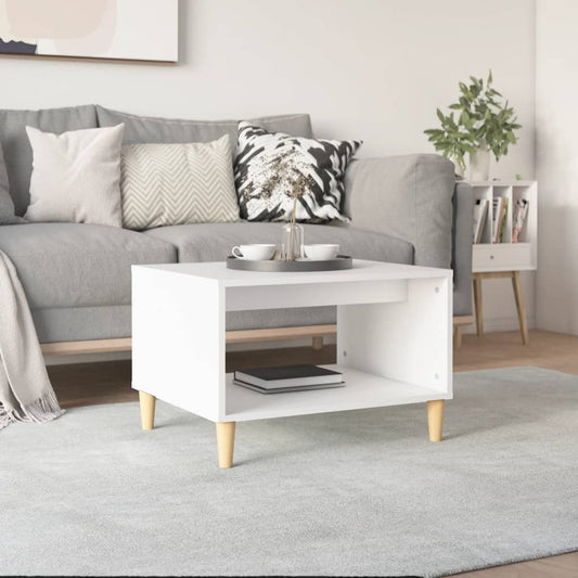 vidaXL Coffee Table White 60x50x40 cm Engineered Wood