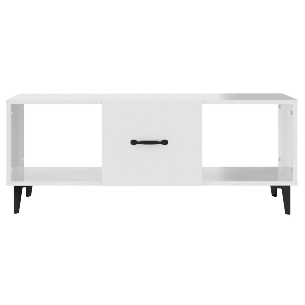 vidaXL Coffee Table High Gloss White 102x50x40 cm Engineered Wood