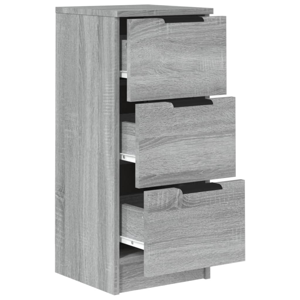 Dressoirs 2 st. Grijs Sonoma 30x30x70 cm Engineered Wood