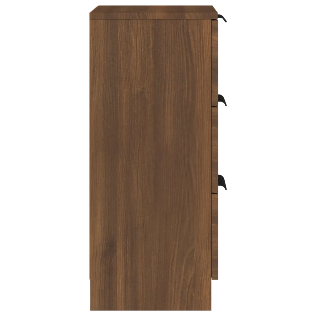 Dressoirs 2 stuks Brown Oak 30x30x70 cm Engineered Wood