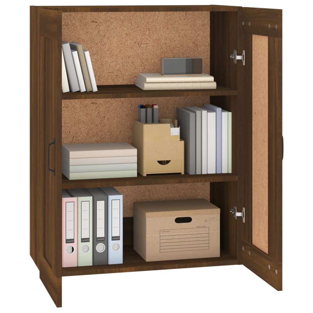 vidaXL Hanging Wall Cabinet Brown Oak 69.5x32.5x90 cm