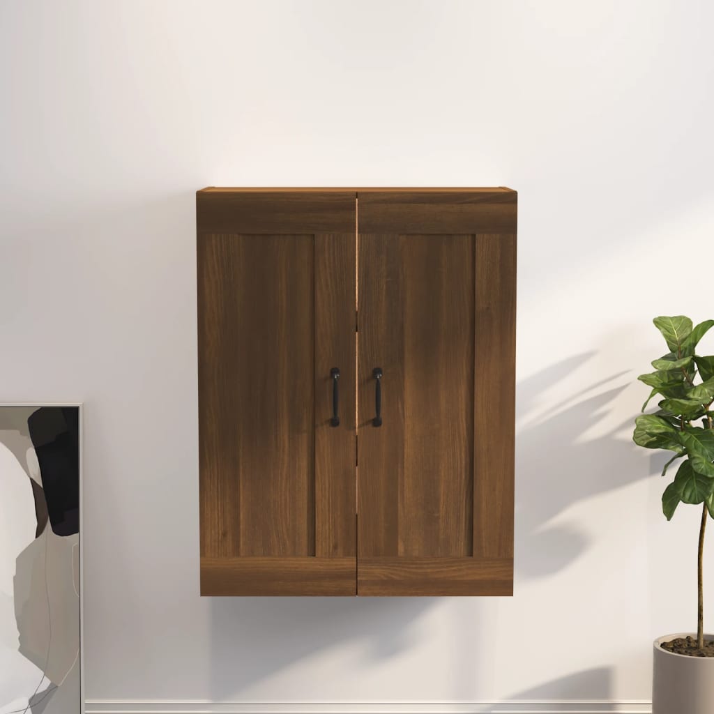 vidaXL Hanging Wall Cabinet Brown Oak 69.5x32.5x90 cm