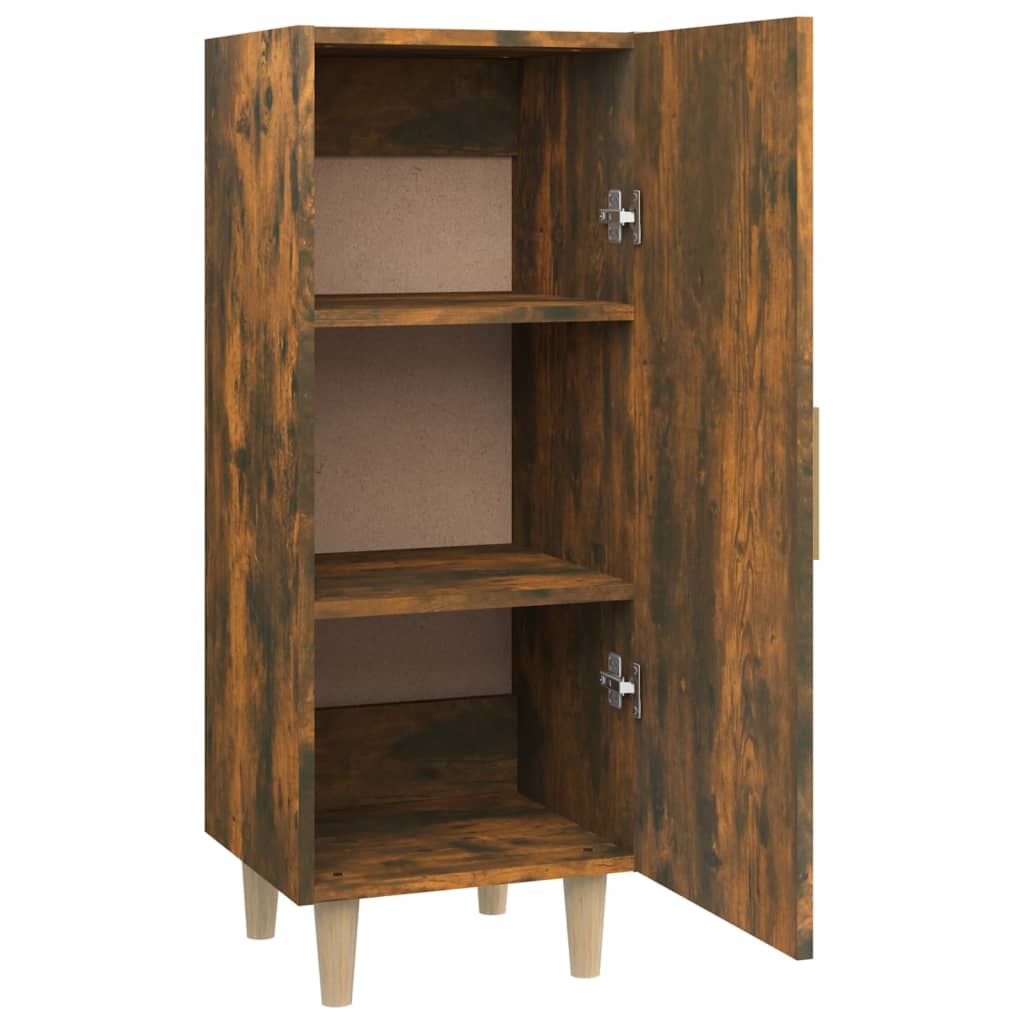 Buffet Chêne Fumé 34,5x34x90 cm Bois D'ingénierie