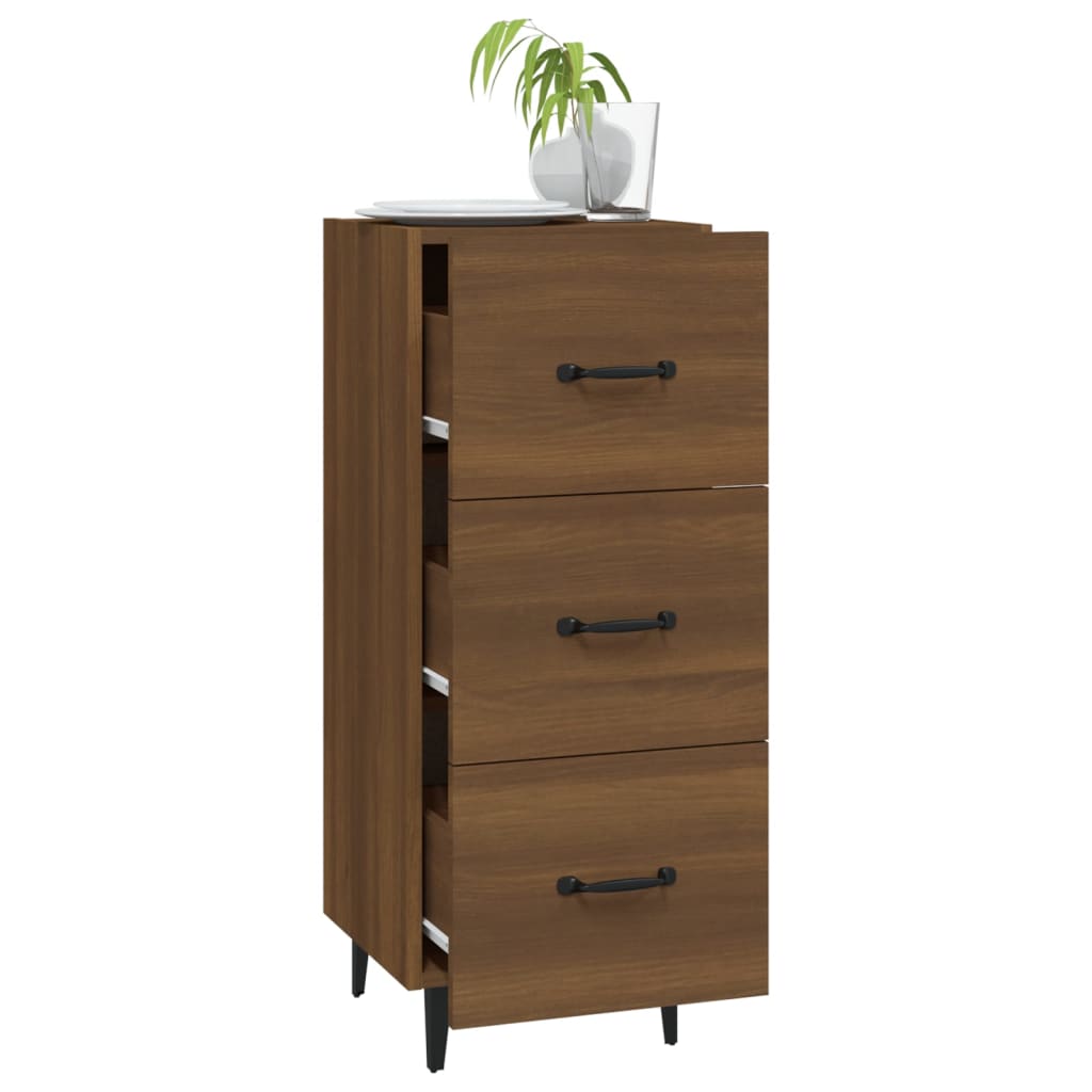 Buffet chêne brun 34,5x34x90 cm Engineered Wood