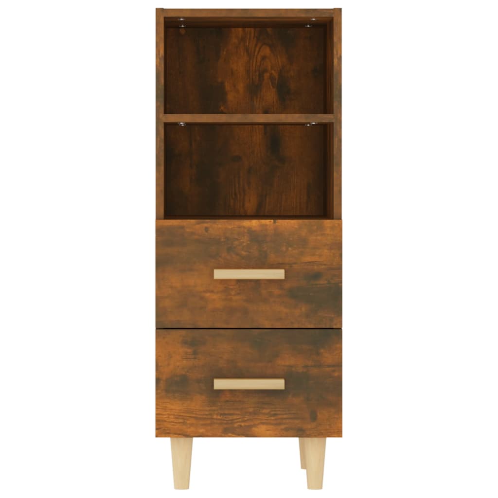 Buffet Chêne Fumé 34,5x34x90 cm Bois D'ingénierie