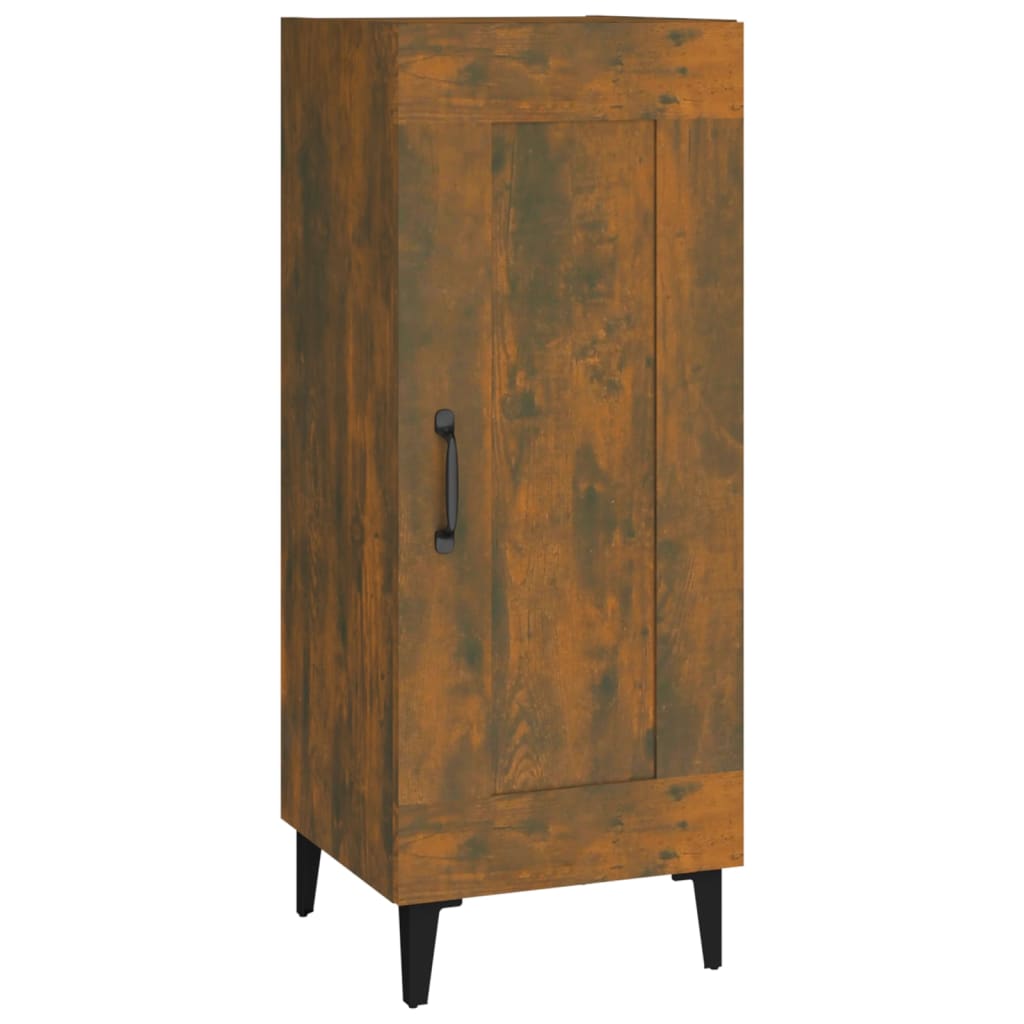 Buffet Chêne Fumé 34,5x34x90 cm Bois D'ingénierie