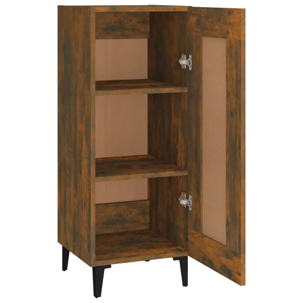 Buffet Chêne Fumé 34,5x34x90 cm Bois D'ingénierie