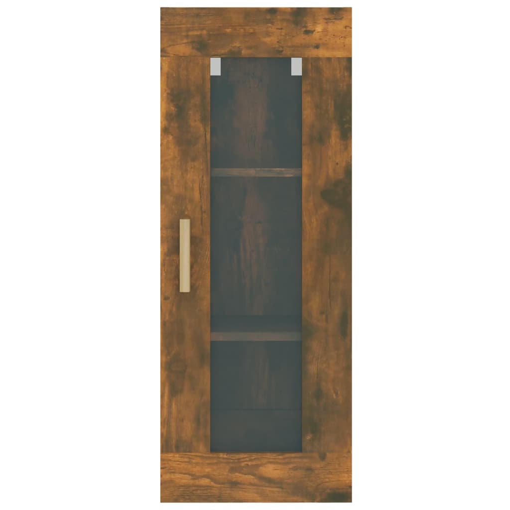 vidaXL Hanging Wall Cabinet Smoked Oak 34.5x34x90 cm