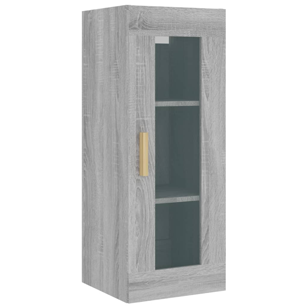 vidaXL Hanging Wall Cabinet Grey Sonoma 34.5x34x90 cm