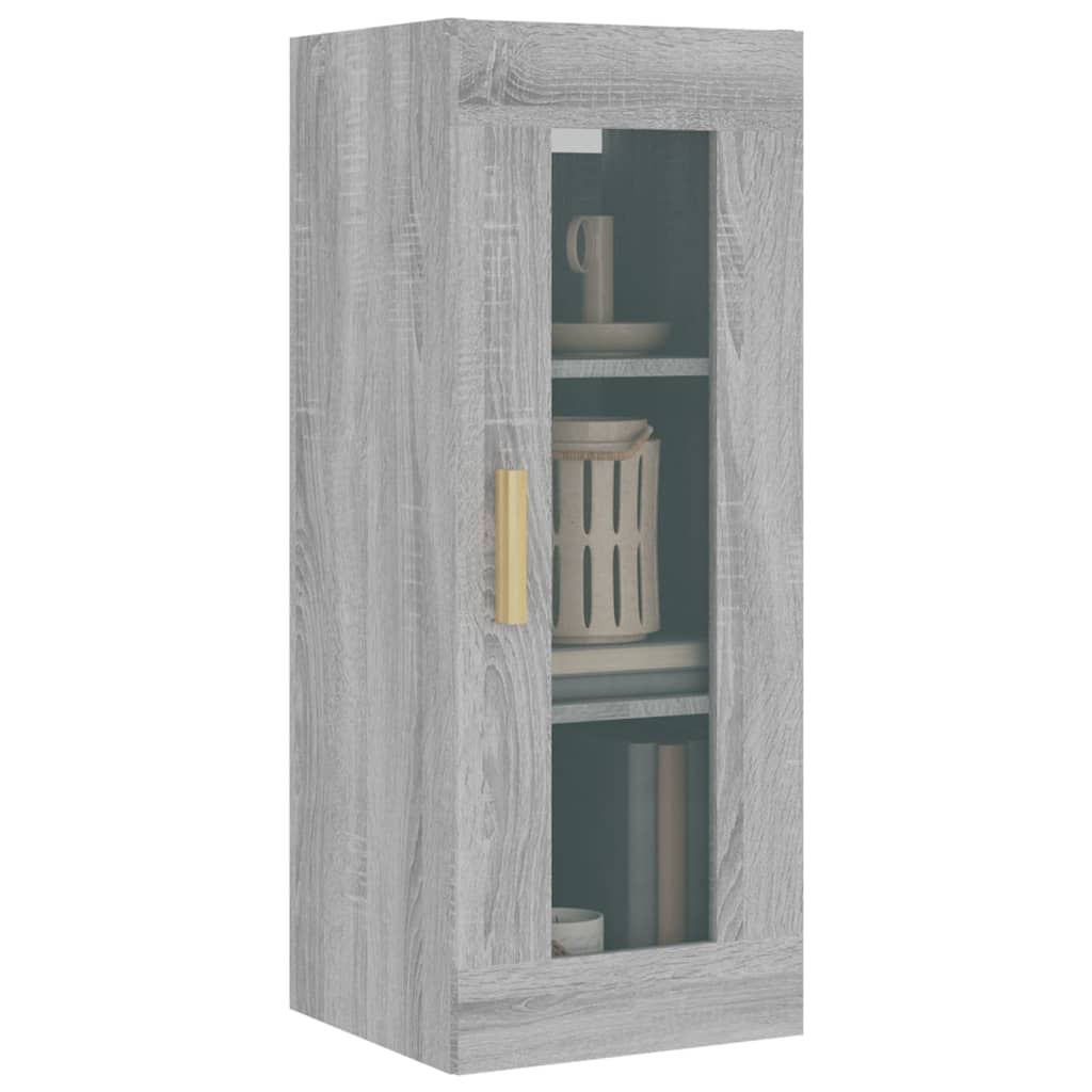 Armoire Murale Suspendue Gris Sonoma 34,5x34x90 cm