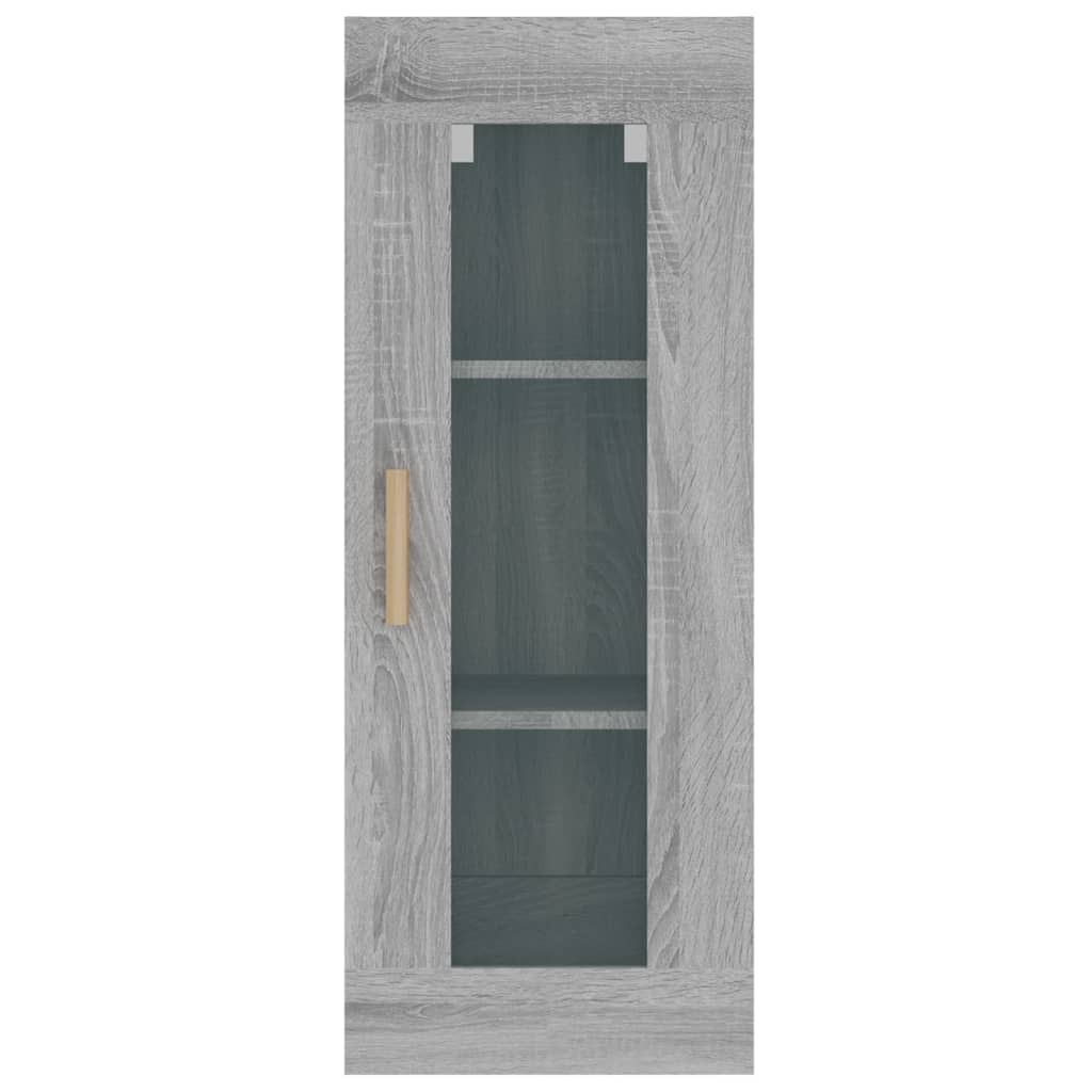 vidaXL Hanging Wall Cabinet Grey Sonoma 34.5x34x90 cm