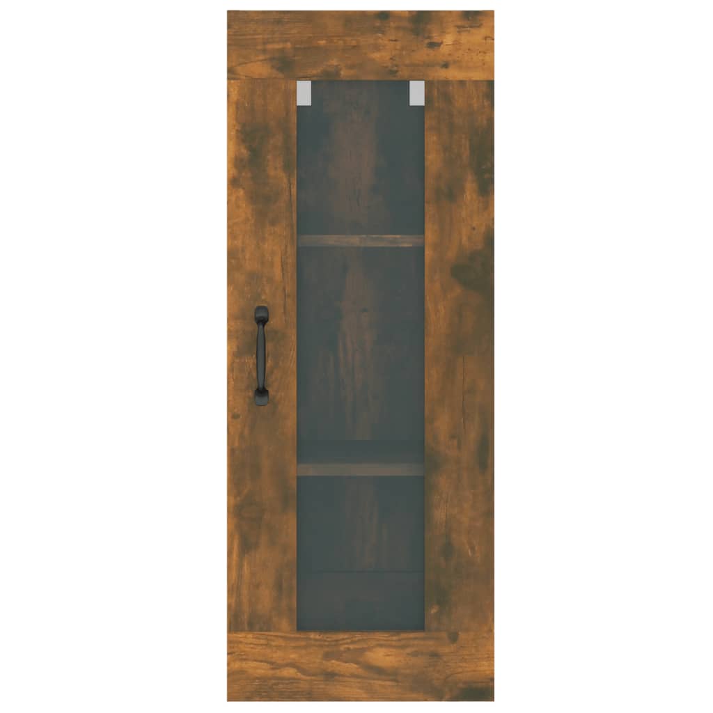 vidaXL Hanging Wall Cabinet Smoked Oak 34.5x34x90 cm