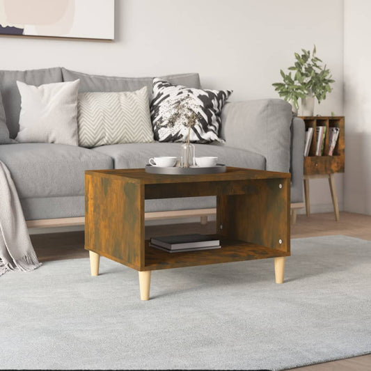 vidaXL Coffee Table Smoked Oak 60x50x40 cm Engineered Wood