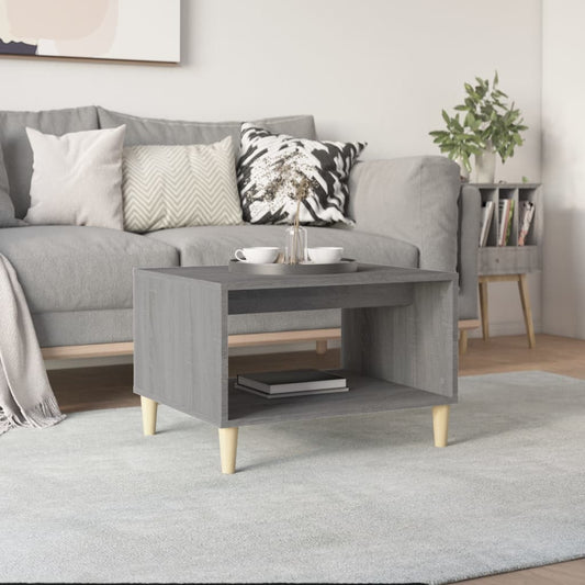 vidaXL Coffee Table Grey Sonoma 60x50x40 cm Engineered Wood